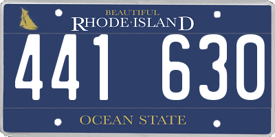 RI license plate 441630