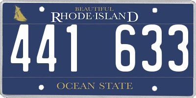 RI license plate 441633