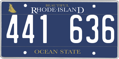 RI license plate 441636