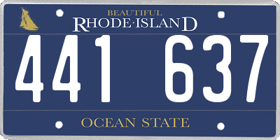 RI license plate 441637