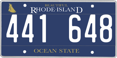 RI license plate 441648