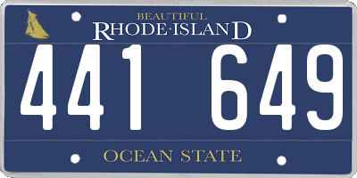 RI license plate 441649