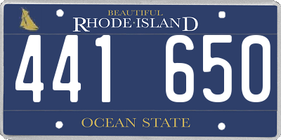 RI license plate 441650
