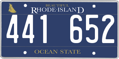 RI license plate 441652