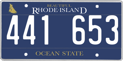 RI license plate 441653