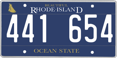 RI license plate 441654