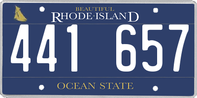 RI license plate 441657