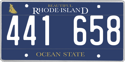 RI license plate 441658