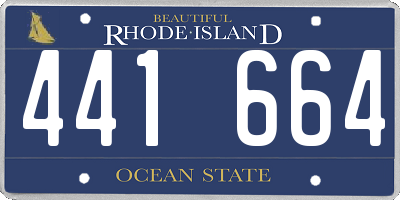 RI license plate 441664