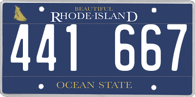 RI license plate 441667