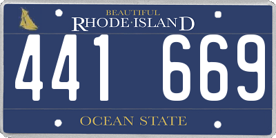RI license plate 441669