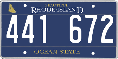 RI license plate 441672