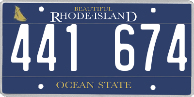 RI license plate 441674