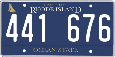 RI license plate 441676