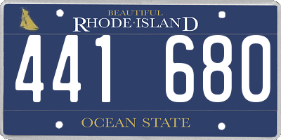 RI license plate 441680
