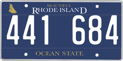 RI license plate 441684