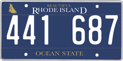 RI license plate 441687