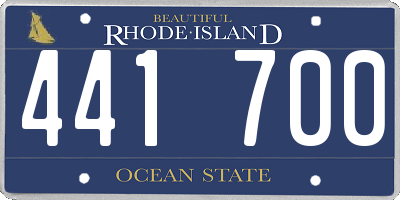 RI license plate 441700