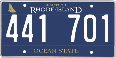 RI license plate 441701