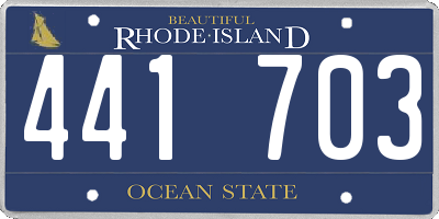 RI license plate 441703