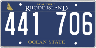 RI license plate 441706