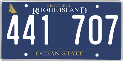 RI license plate 441707