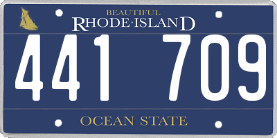 RI license plate 441709