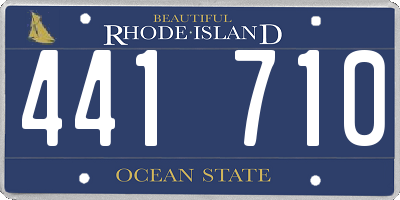 RI license plate 441710