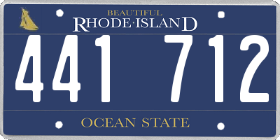 RI license plate 441712