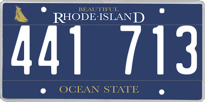 RI license plate 441713