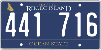 RI license plate 441716