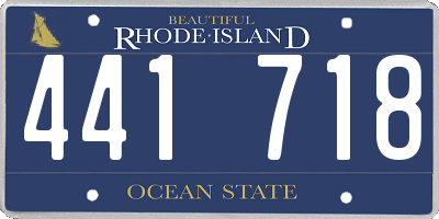 RI license plate 441718
