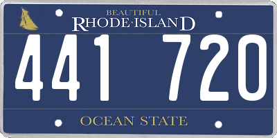 RI license plate 441720