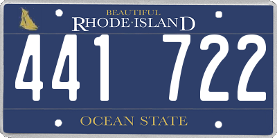 RI license plate 441722