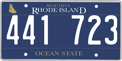 RI license plate 441723