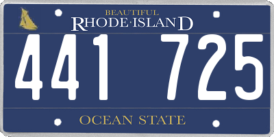 RI license plate 441725