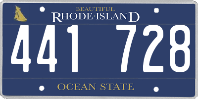 RI license plate 441728
