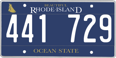 RI license plate 441729