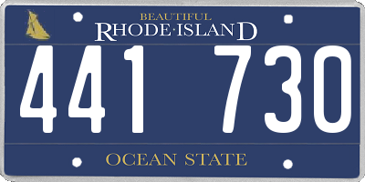RI license plate 441730