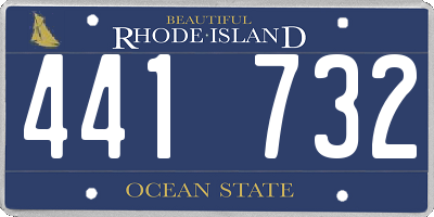 RI license plate 441732
