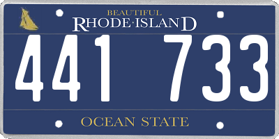 RI license plate 441733