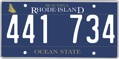 RI license plate 441734