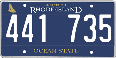 RI license plate 441735