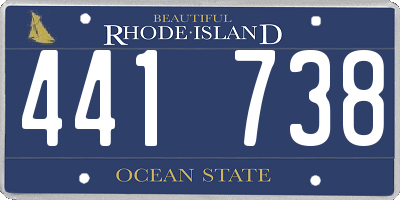 RI license plate 441738