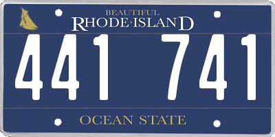 RI license plate 441741