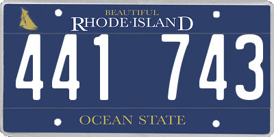 RI license plate 441743
