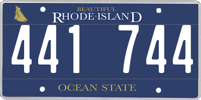 RI license plate 441744