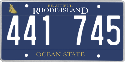RI license plate 441745