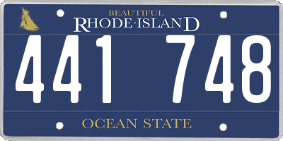RI license plate 441748