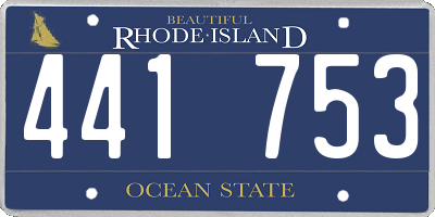RI license plate 441753
